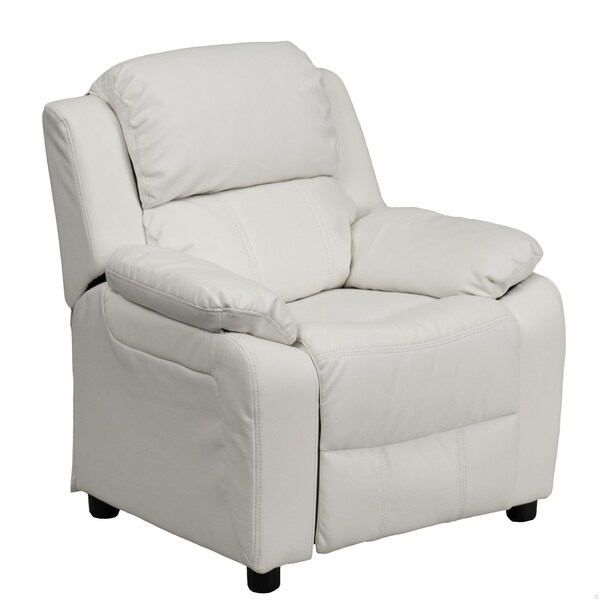 Flash Furniture Kids Recliner, 26" to 39" x 28", Upholstery Color: White BT-7985-KID-WHITE-GG - main
